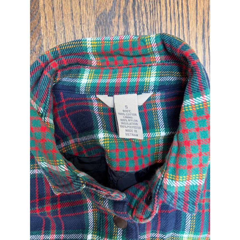 Duluth Trading Co Flannel Chore Jacket S Red Plaid Quilted Cabincore Rustic - Picture 2 of 8